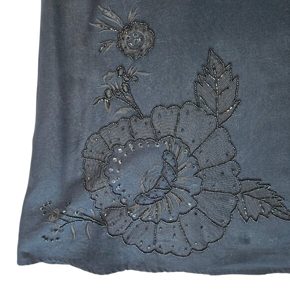 le chateau Black A Line beaded skirt Size M - Picture 3 of 6